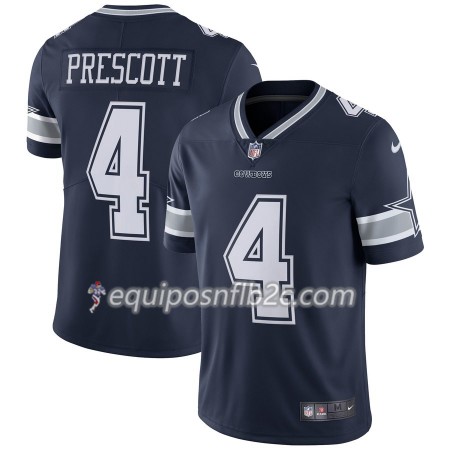 Camiseta Hombre NFL Dallas Cowboys Dak Prescott 4 Nike Navy